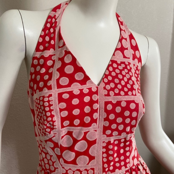 Vintage Edith Flagg red and white halter dress XS - Picture 3 of 13
